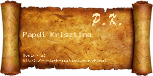 Papdi Krisztina névjegykártya