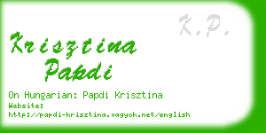 krisztina papdi business card